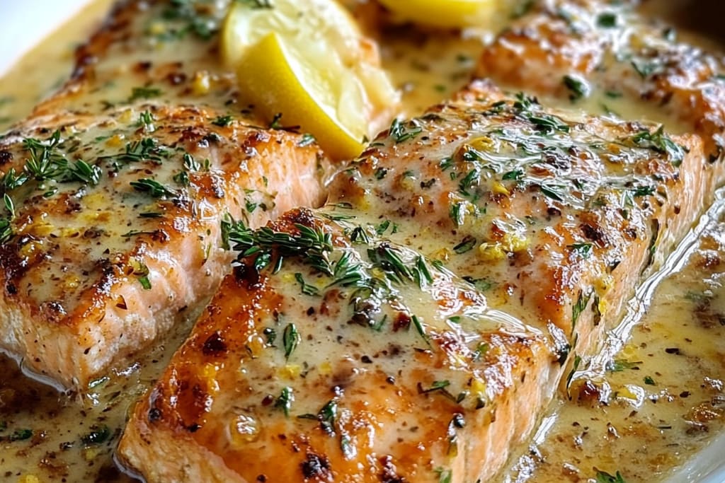 Baked Salmon with Lemon Butter Cream Sauce: A Wonderful Ultimate Recipe