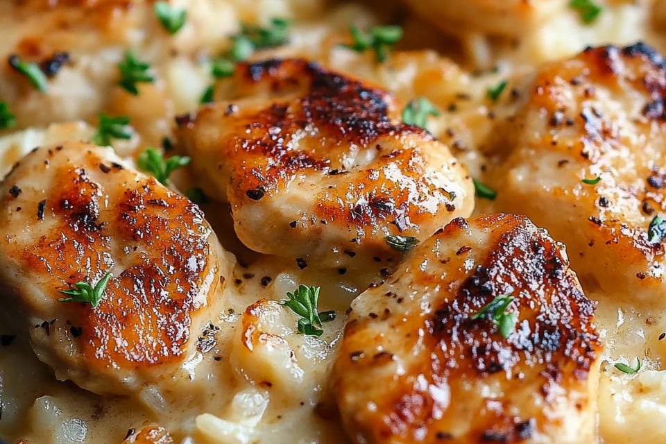 One-Pan Creamy Parmesan Chicken & Rice: An Incredible Comforting Dinner Delight