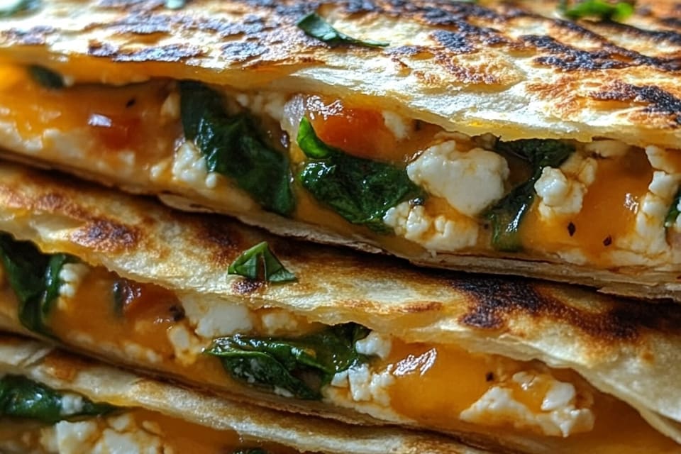 Spinach and Feta Quesadillas: An Incredible 5-Minute Snack