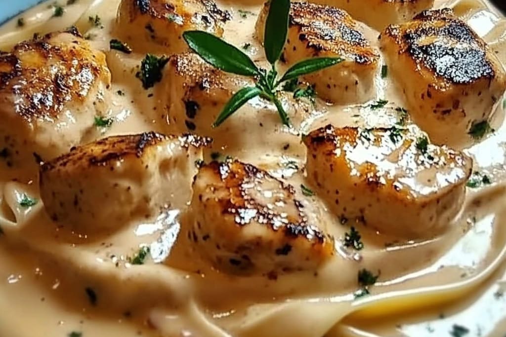 Pâtes au Poulet et Sauce Crémeuse au Boursin : Une Recette Incroyable à Découvrir