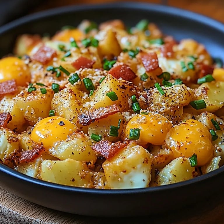 Cheesy Potato Egg Scramble: An Amazing Ultimate Recipe for Breakfast Bliss