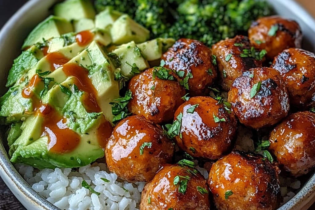 Barbecue Meatball Bowls with Avocado: An Amazing Ultimate Recipe