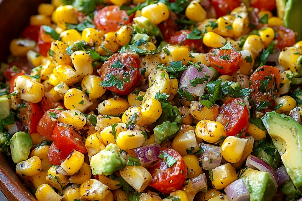 Summer Corn Salad with Avocado: An Incredible 7-Ingredient Recipe
