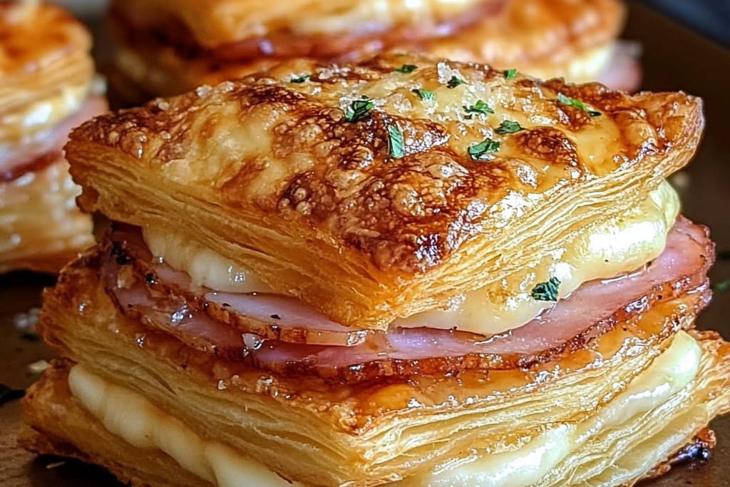 Crispy Ham & Cheese Puff Pastry Stacks: An Incredible 7-Layer Recipe