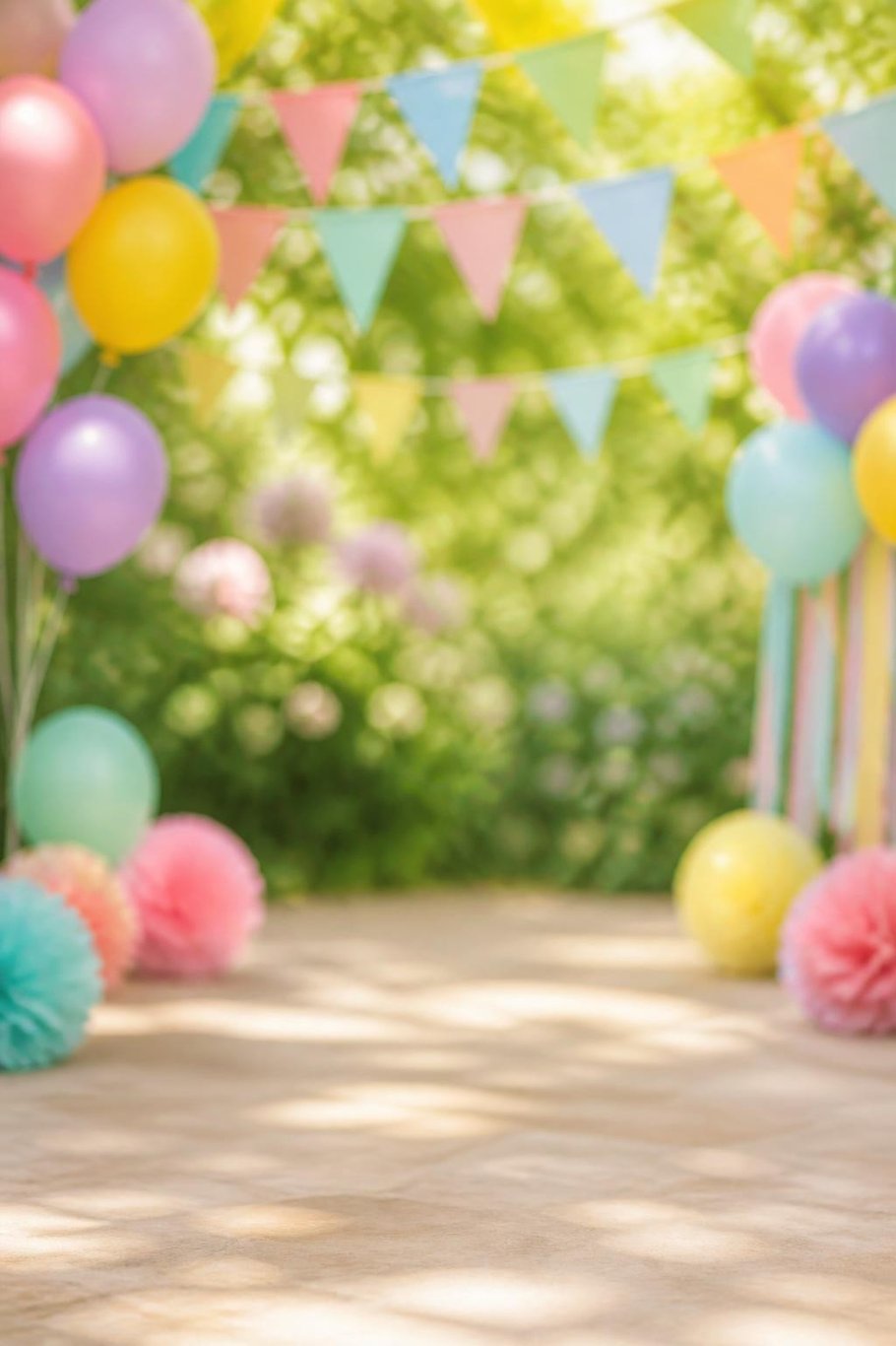 Outdoor party scene for the Happy Birthday pet video template