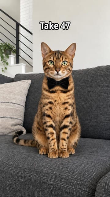 Trying to get one good photo pet meme slideshow example with a Bengal
