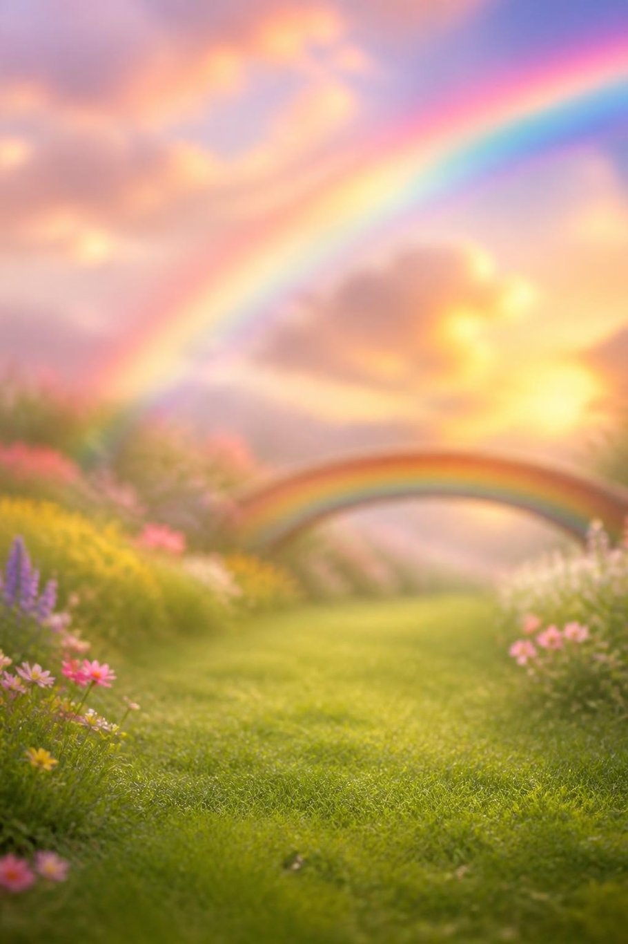 Rainbow Bridge scene for the Memorial pet video template