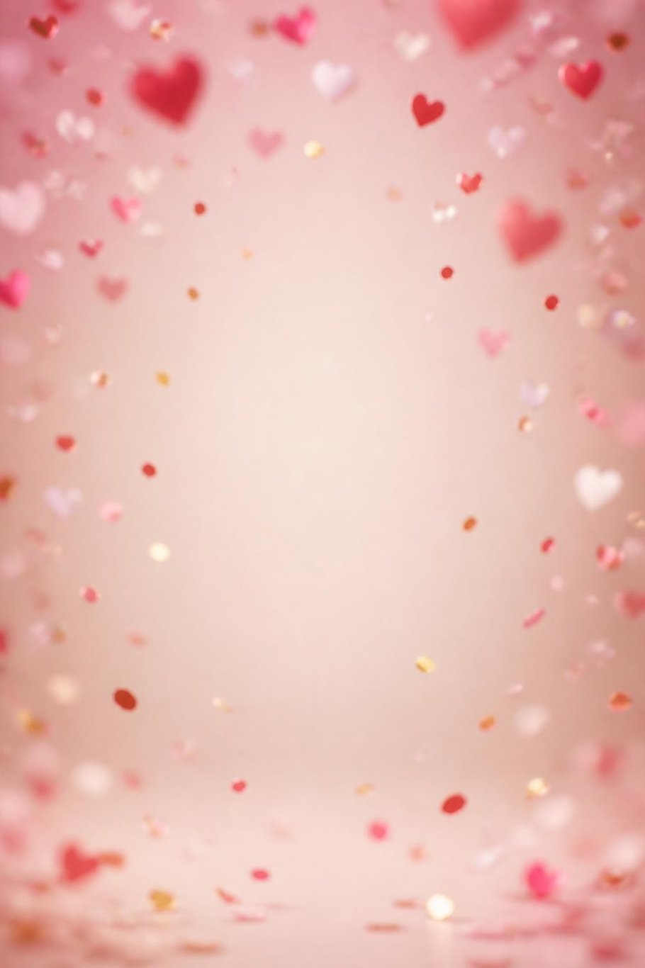 Hearts & confetti scene for the Gotcha Day pet video template