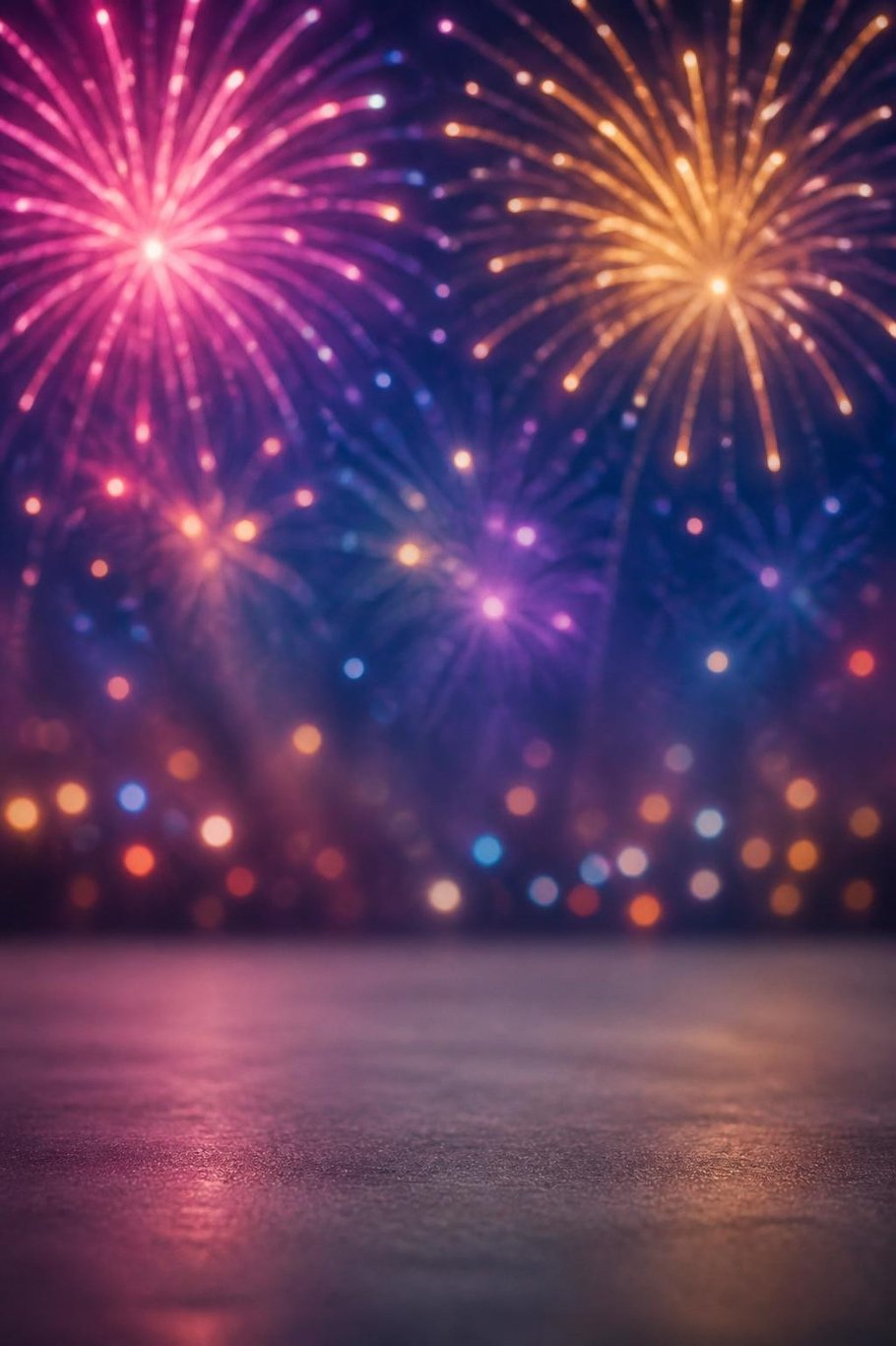 Fireworks scene for the Happy New Year pet video template