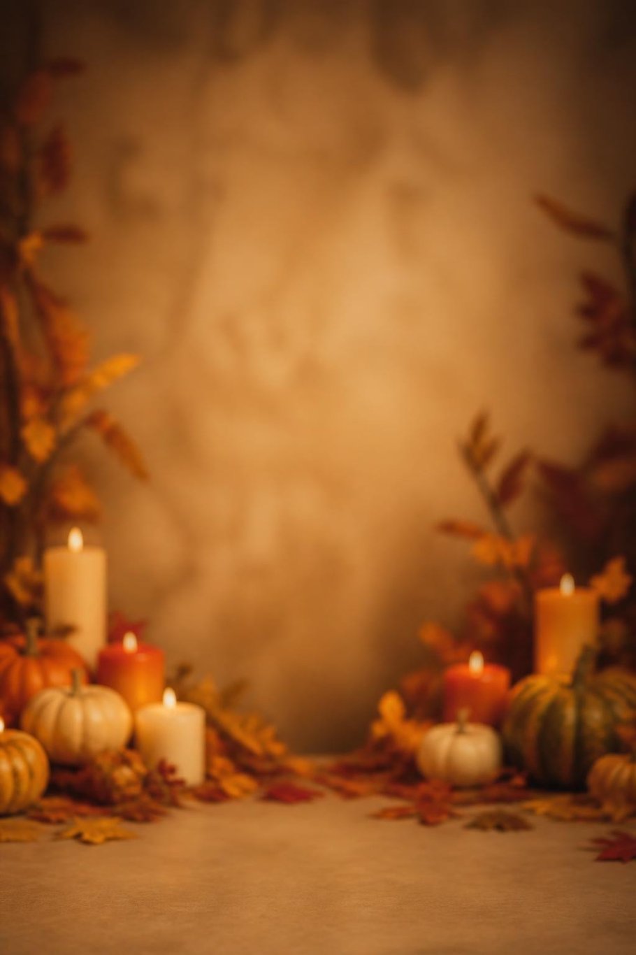 Holiday table scene for the Thanksgiving pet video template