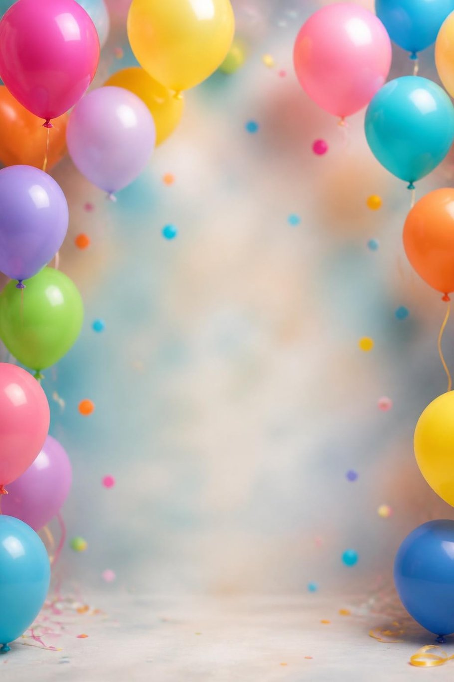Balloons scene for the Congratulations pet video template