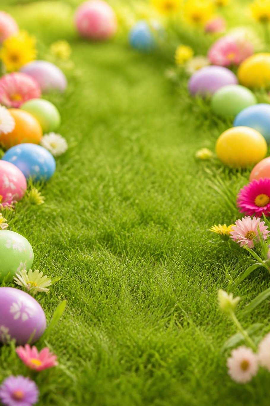 Easter eggs scene for the Easter pet video template