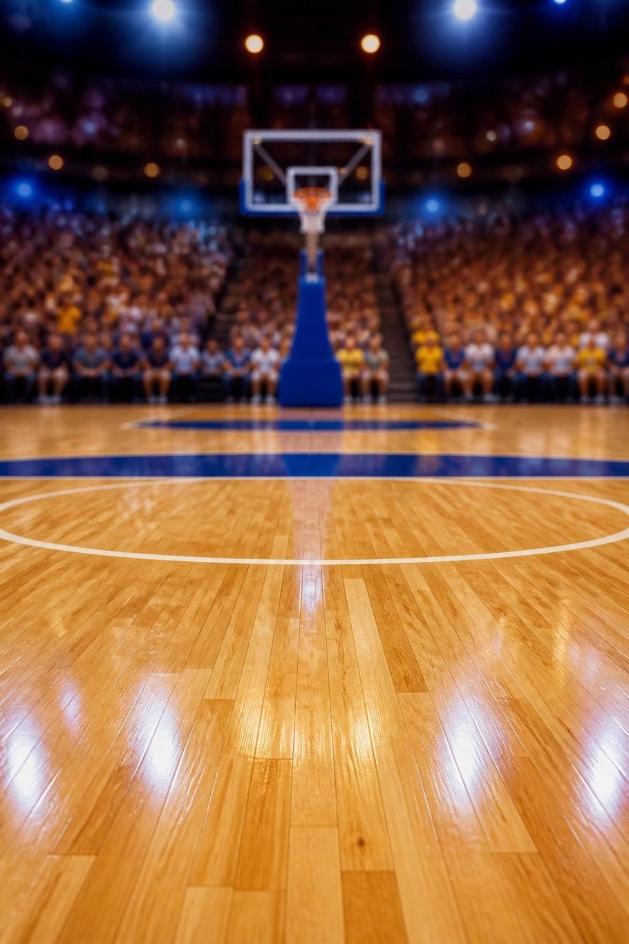 Basketball arena scene for the Go Team! pet video template
