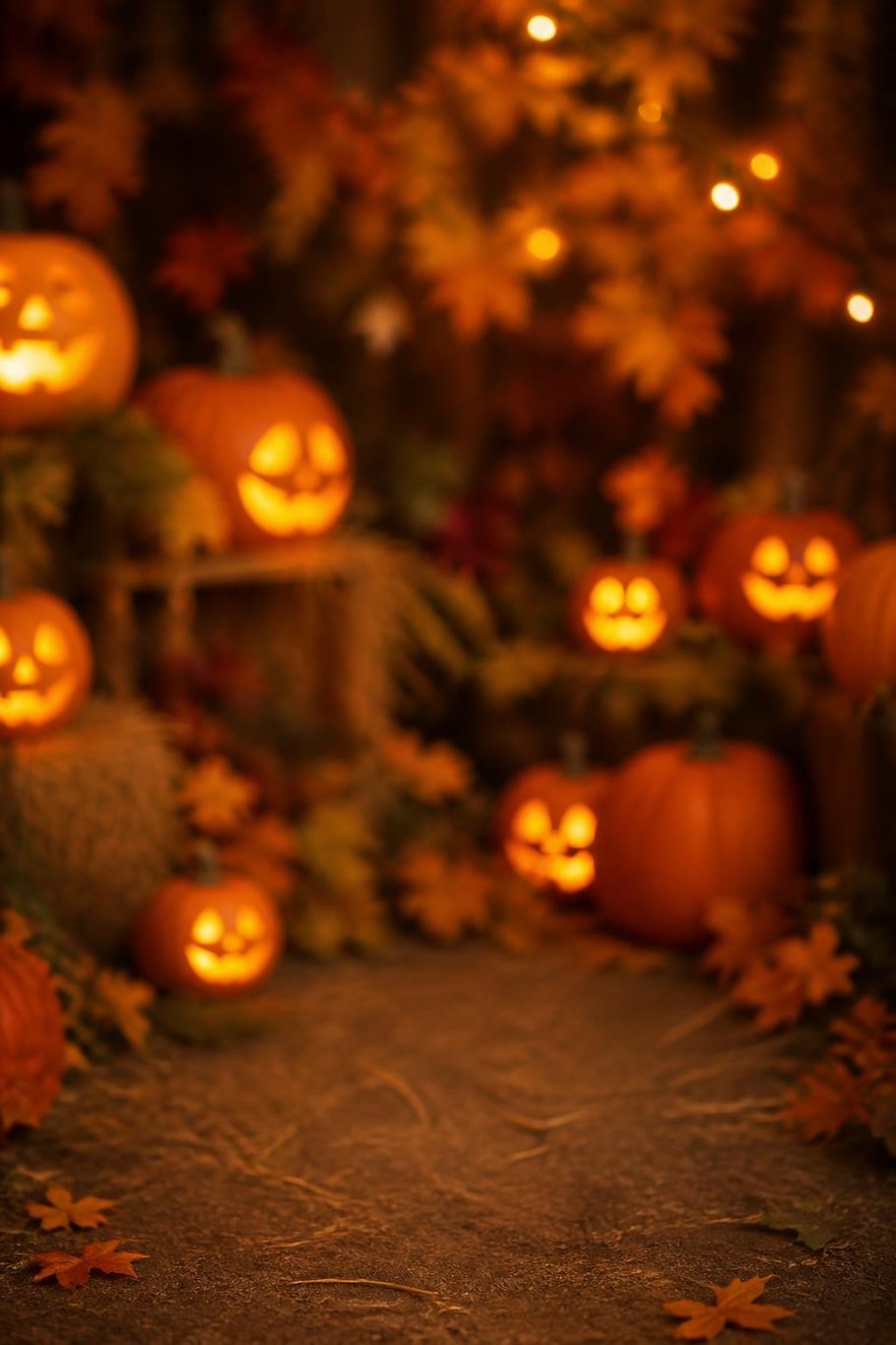 Pumpkin patch scene for the Halloween pet video template