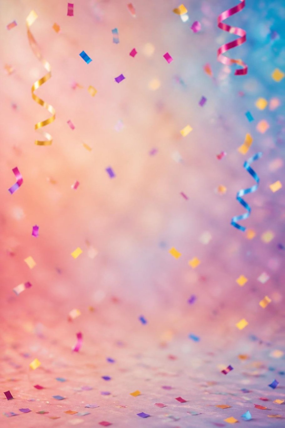 Confetti scene for the Congratulations pet video template