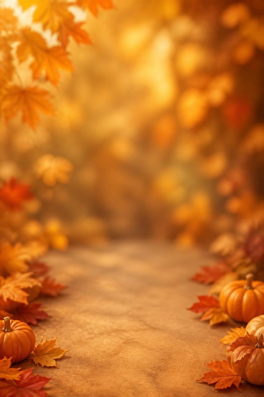 Autumn leaves scene for the Thanksgiving pet video template