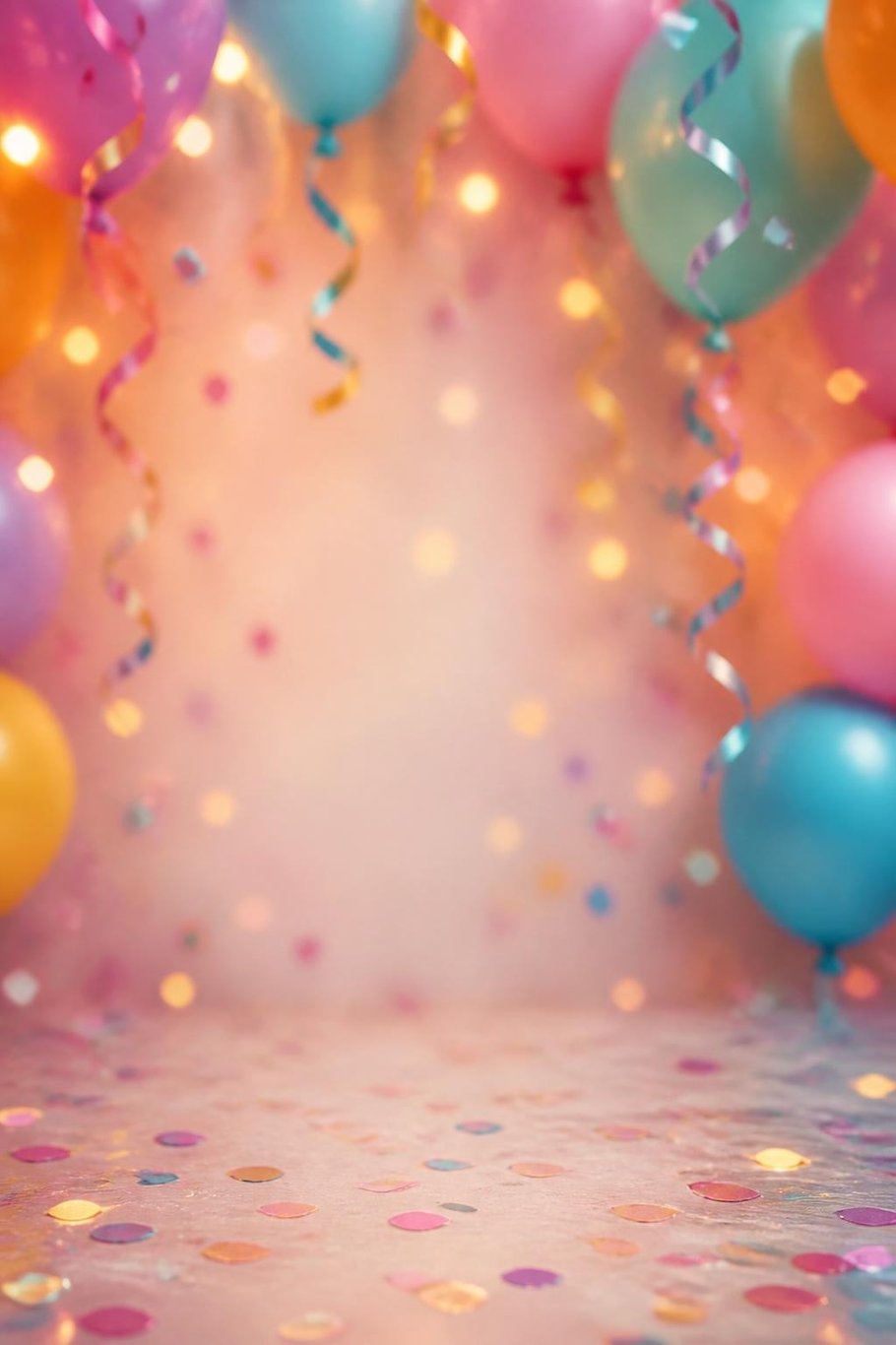 Party room scene for the It's My Birthday! pet video template
