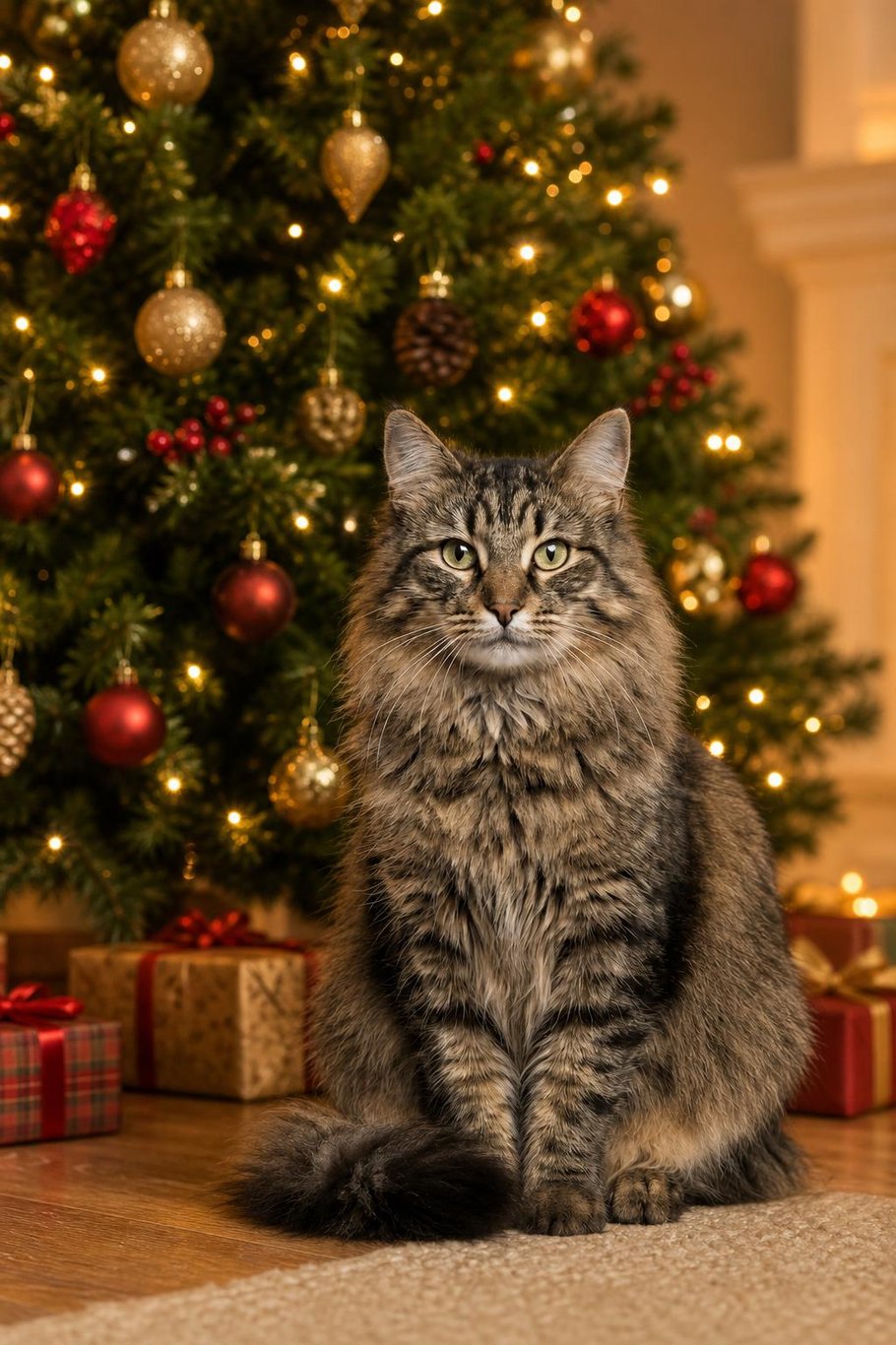 Merry Christmas talking pet video template preview