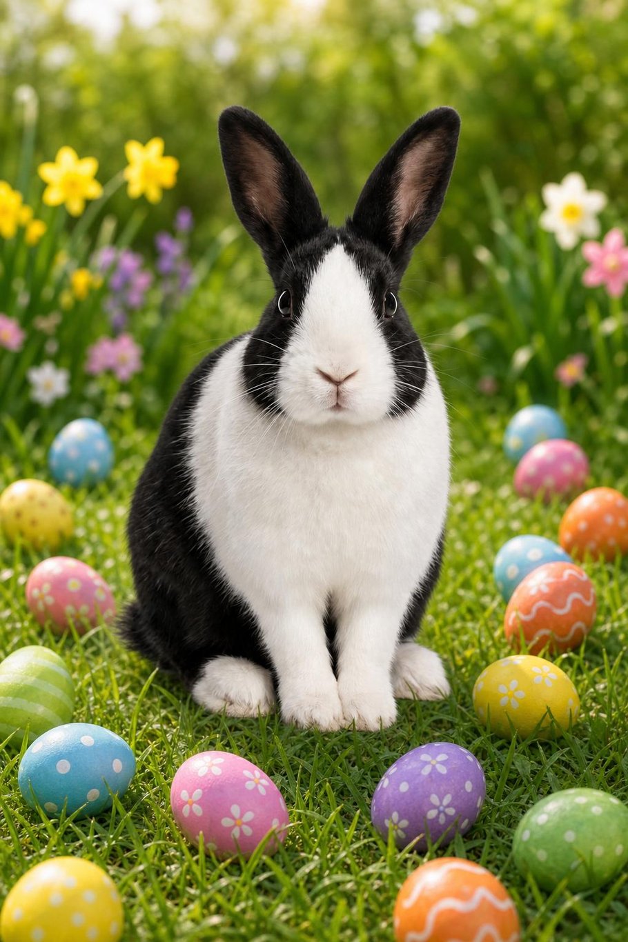 Easter talking pet video template preview
