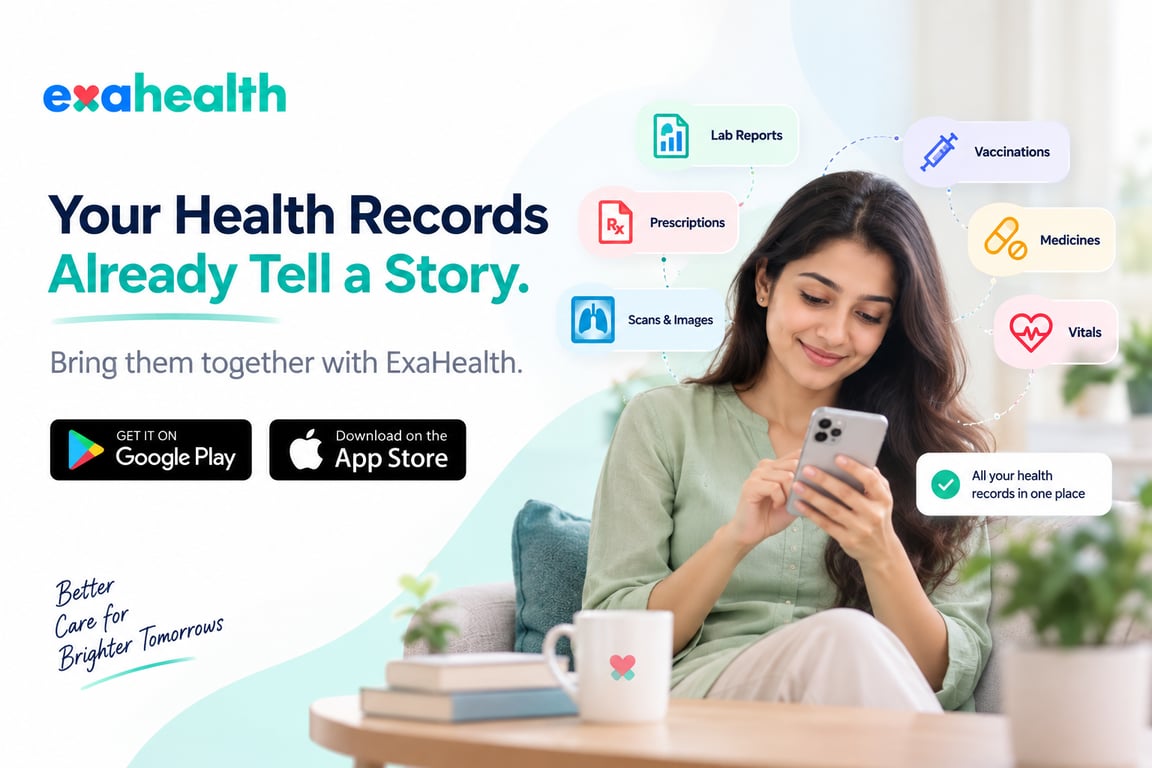 ExaHealth personal health record app for managing digital health records