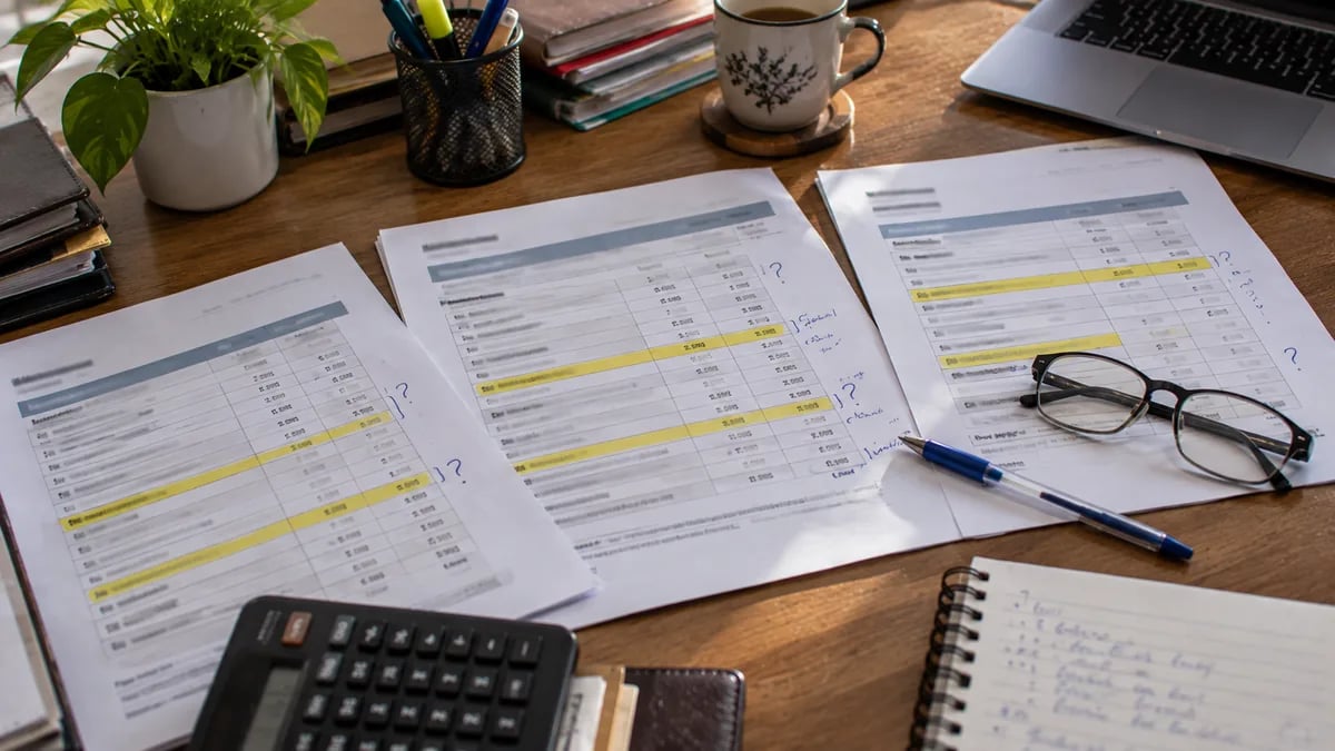 Vendor quotations marked up while comparing pricing models