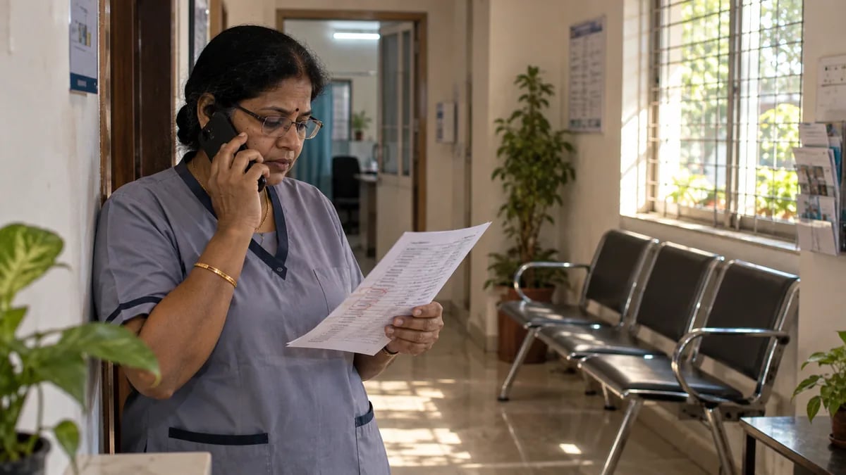 A senior staff member phoning the few patients who did not respond to any message