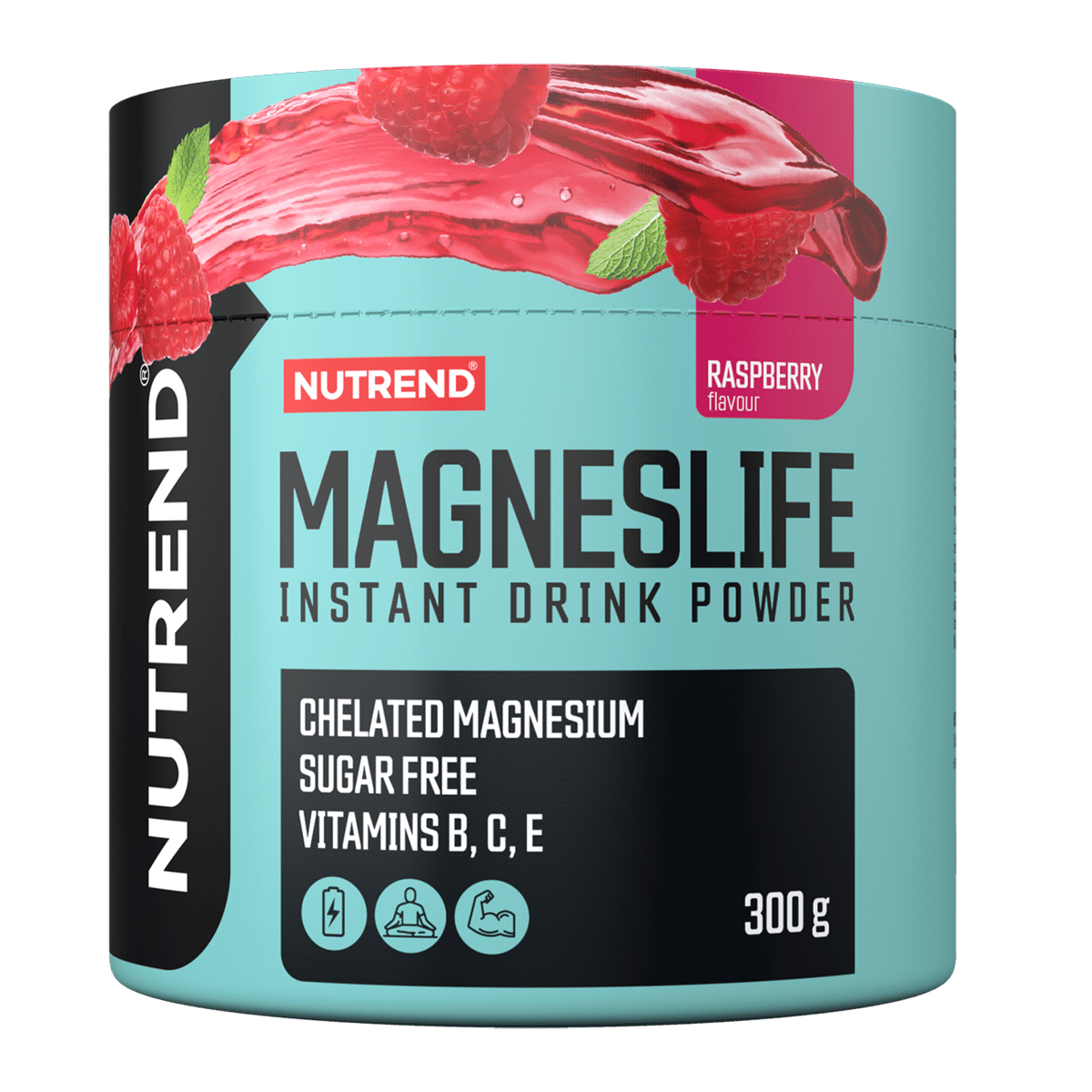 Magneslife Instant Drink Powder, 300 g, Malina Nutrend.cz