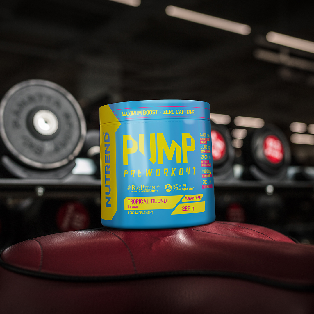 Pump, 225 g, Berry Splash, Preworkout without caffeine Nutrend.eu