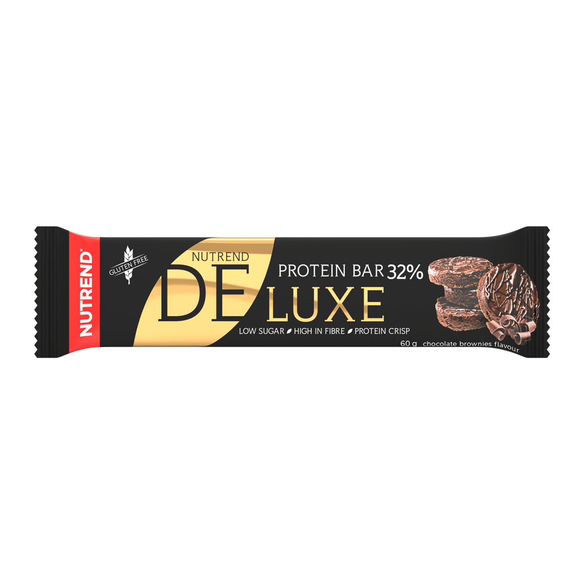 Deluxe Protein Bar, 60 g, Chocolate Brownies, 32 protein bar Nutrend.cz