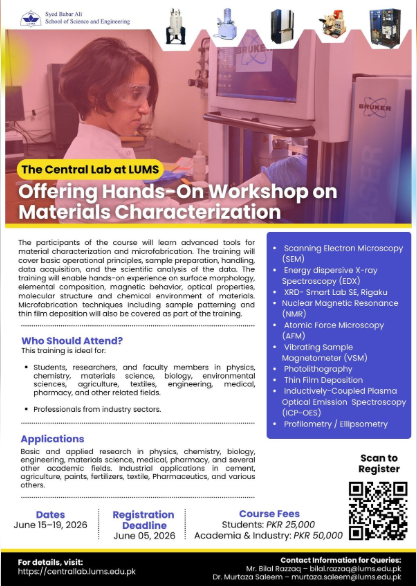 Hands-on workshop on Material Characterization