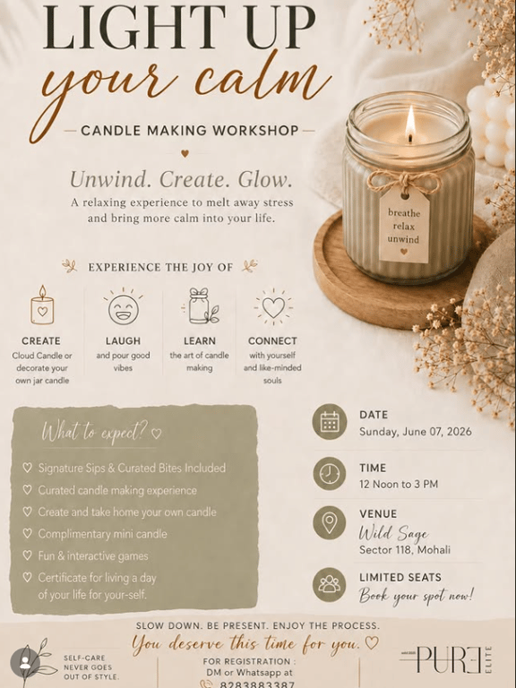 Light Up Your Calm Candle Making Workshop