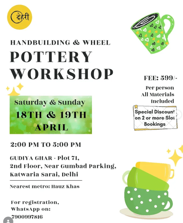 Handbuilding & Wheel Pottery Workshop