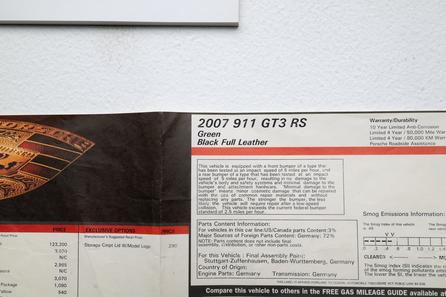 Time Capsule Porsche GT3 RS Achieves Record $498,000 Sale