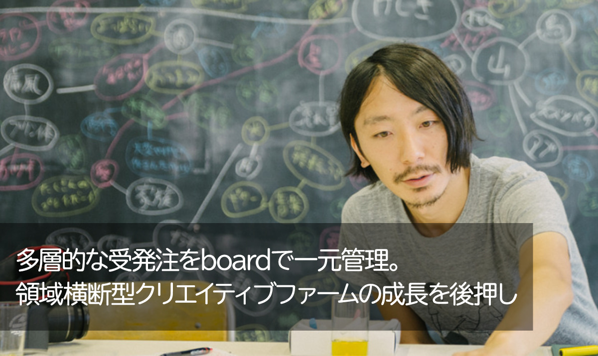 多層的な受発注をboardで一元管理。領域横断型クリエイティブファームの成長を後押し