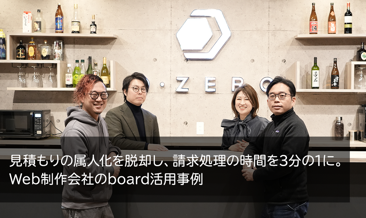 見積もりの属人化を脱却し、請求処理の時間を3分の1に。Web制作会社のboard活用事例