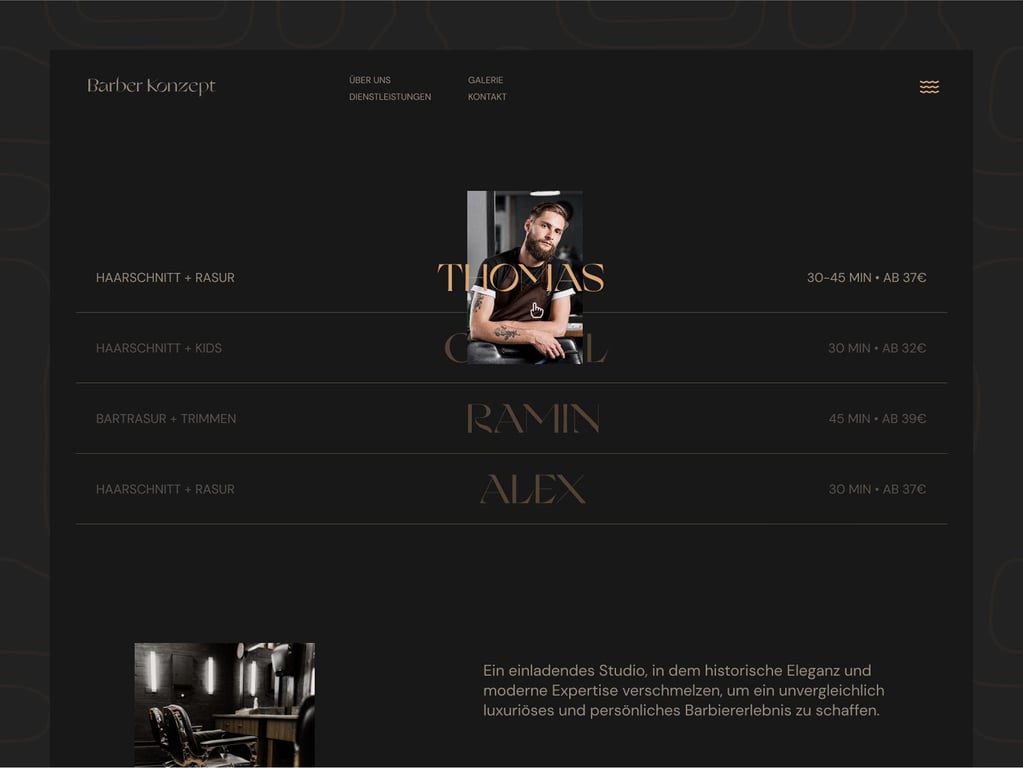 Barber Konzept - Detailansicht 3
