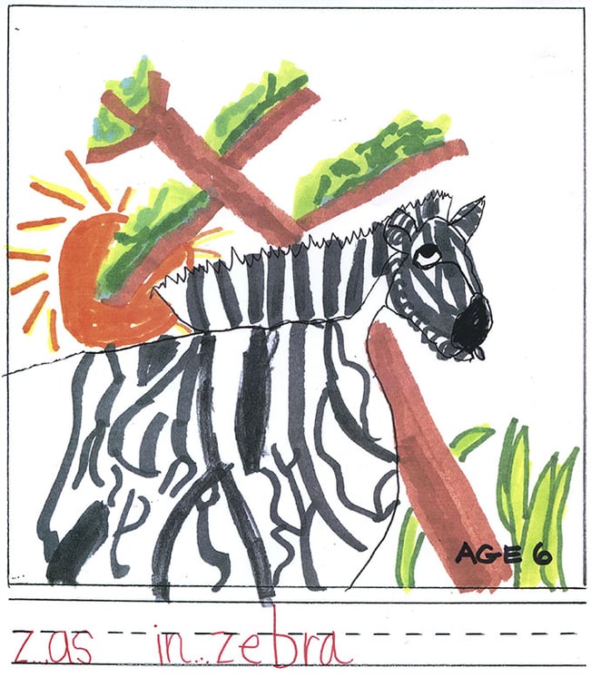 Monart® School of the Art: Drawing Thru the Alphabet Set 1 - Zebra Lesson Project