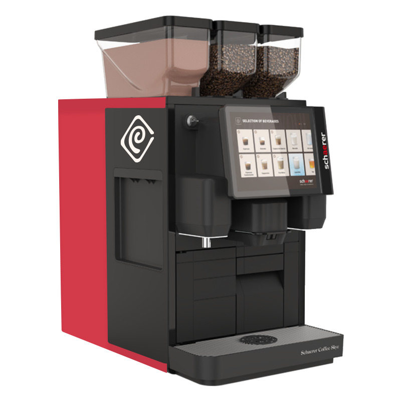 Change please branded Skye commercial coffee machine