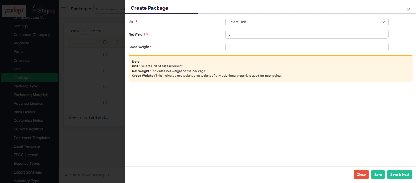 pacakaging material 1
