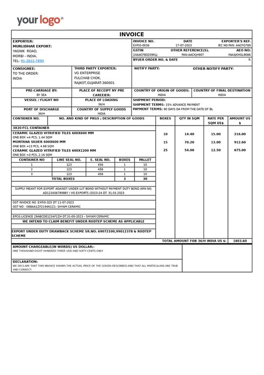 Custom Invoices