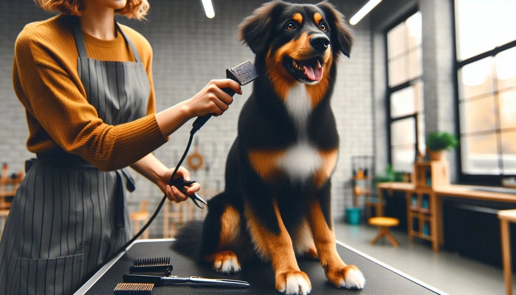 New Zealand Huntaway Dog grooming salon