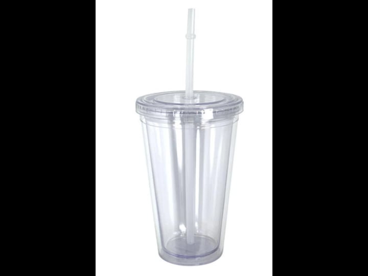 100-bpa-free-cup-bottle-with-straw-double-wall-screw-on-lid-water-drinks-16oz-clear-1
