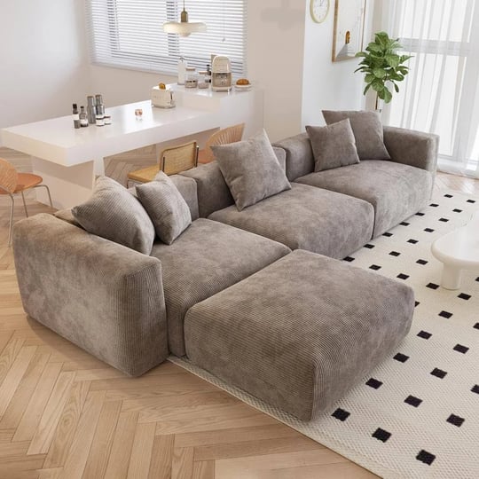 141-37-in-w-brown-square-arm-4-piece-corduroy-velvet-free-combination-modular-6-seats-sectional-sofa-1