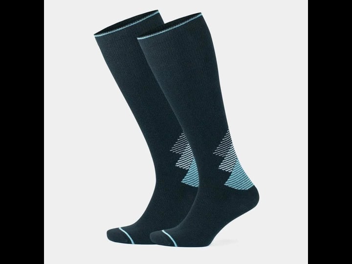 15-20-mmhg-thin-merino-wool-compression-socks-gowith-black-turquoise-2pairs-shoe-size-5-8-women-1