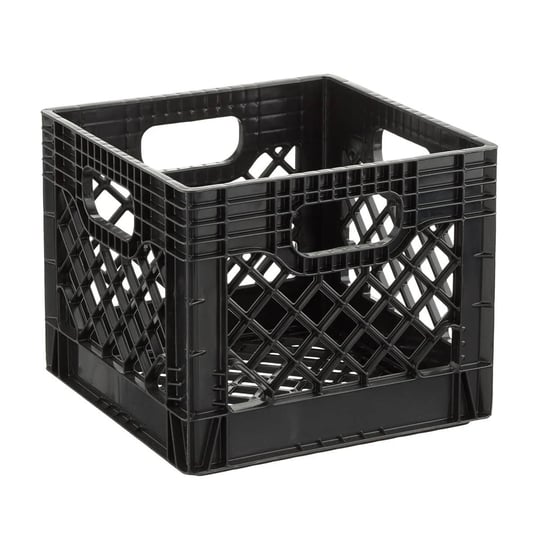 16qt-plastic-heavy-duty-plastic-square-milk-crate-black-1