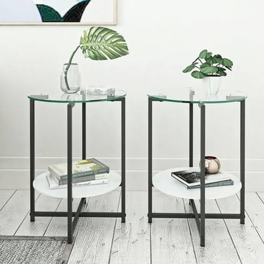 2-piece-set-clear-tempered-glass-end-table-round-coffee-table-for-bedroom-living-room-office-1