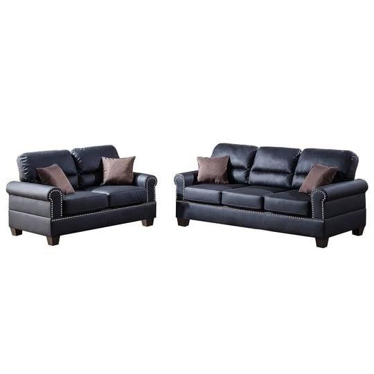 2-piece-sofa-and-loveseat-set-black-bonded-leather-1