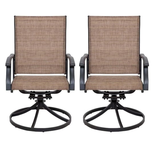 2-piece-swivel-steel-sling-outdoor-patio-dining-chairs-brown-1
