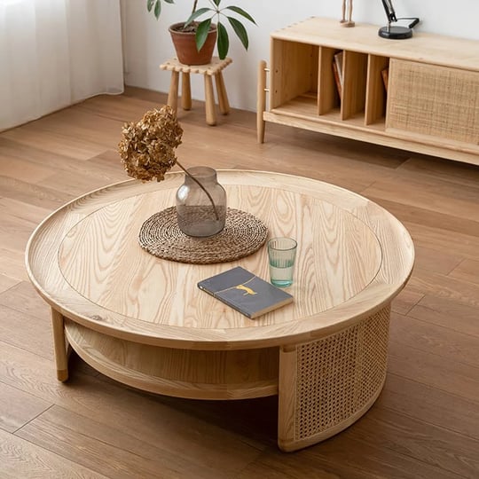 2-tiered-japandi-round-wood-coffee-table-with-rattan-base-1