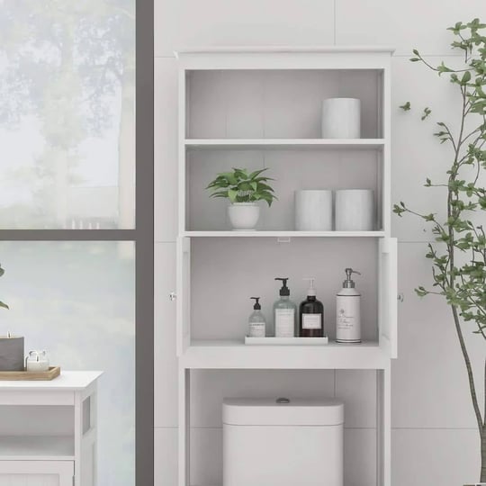 25-98-in-w-x-9-05-in-d-x-69-92-in-h-white-wood-linen-cabinet-with-over-the-toilet-cabinet-open-shelv-1